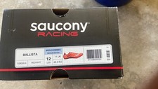 Saucony Men's Ballista Track Spike Running Shoes red white Size 12