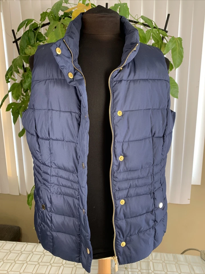 CHARTER CLUB Blue Quilted Puffer Coat Zip/Buttons Lightweight Vest Women’s US XL - Image 2 of 4
