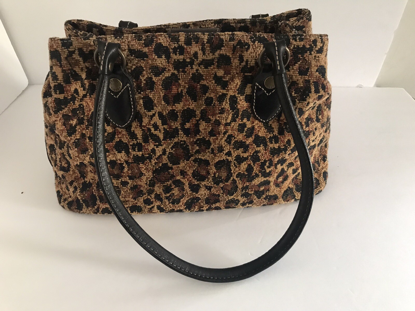 fossil leopard purse