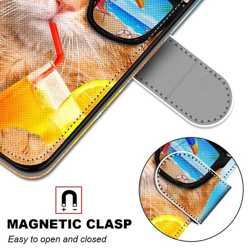 Printed PU Leather Phone Wallet Stand Magnetic Case For Asus Zenfone 8 9 8Z 9Z - Picture 3 of 26