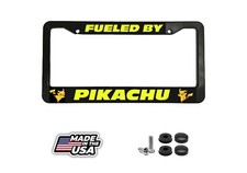 Fueled By Pikachu Pokemon Japanese Cartoon Car License Plate Frame Fueled By Pikachu Pokemon Japanese Cartoon Car License Plate Frame