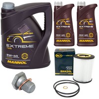 MotoröL Set Mannol Extreme 5W-40 7 Liter + ÖLfilter + Schraube FüR BMW X3 7Er