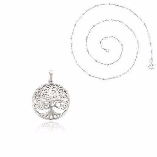Collier Plaqué Or Jaune - Chaîne Fine Avec Pendentif Cercle évidé - 36-40 Cm