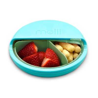 melii Spin Snack Container, Food Storage for Kids, BPA-Free, Dishwasher Blue 