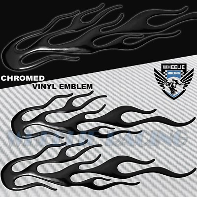 2X 6.25 '' 3D Poliert ABS / Glänzend Emblem Aufkleber Logo FENDER Feuer/Flamme