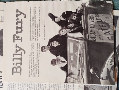 Sk86 Ephemera 1962 Pop Article Billy Fury Fd43