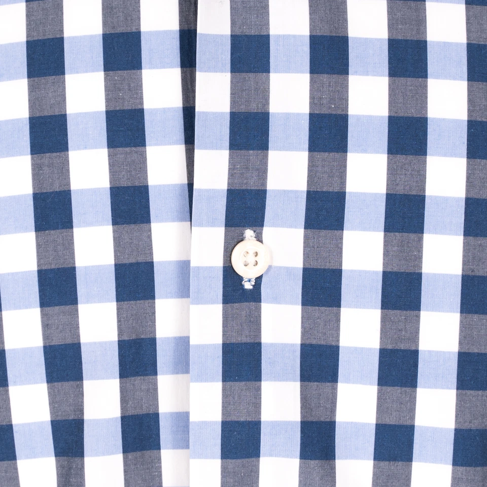 Camisa de vestir Scotch & Soda de algodón azul a cuadros con botones manga larga - Talla XL Foto 4 de 4