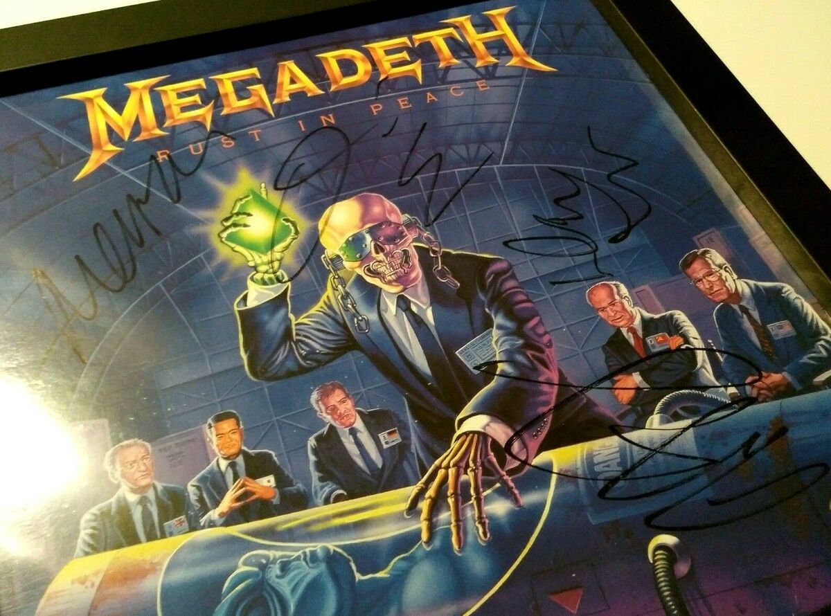 MEGADETH – Rust In Peace – 1st press – FULLY SIGNED by the MEGADETH – Rust In Peace – 1st press – FULLY SIGNED by the