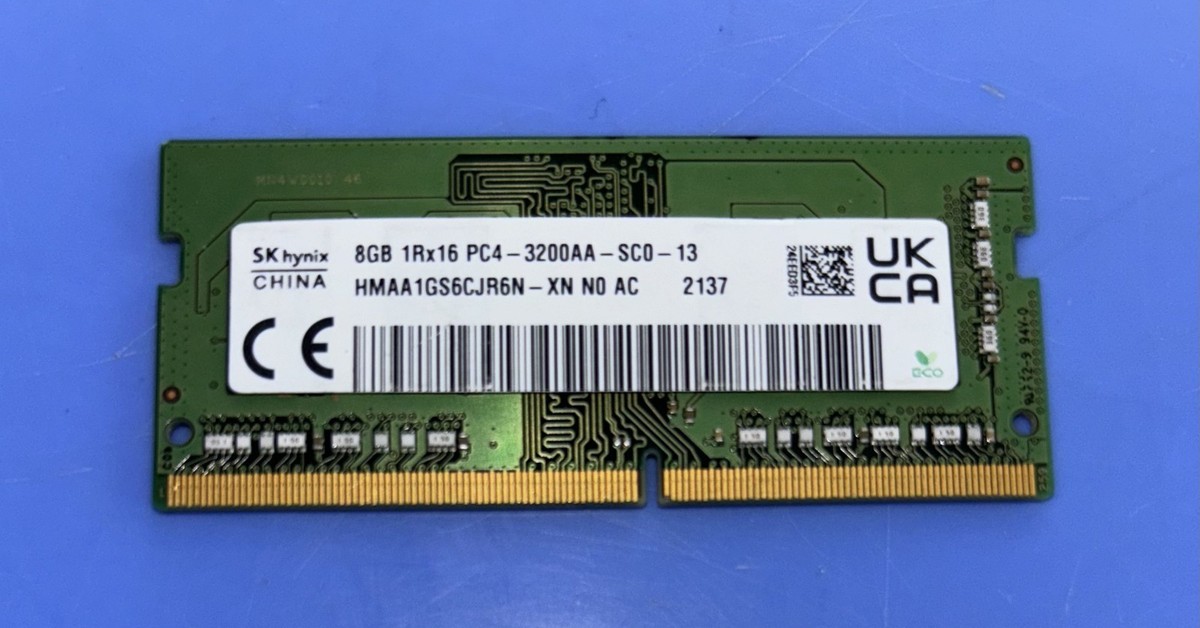 SK hynix 8GB 1Rx8 PC4 3200AA 4枚 SK Hynix 8GB 1Rx8 PC4-3200AA Laptop RAM Memory | eBay