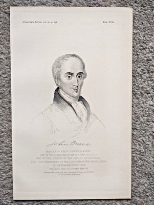 John Bruce, Society of Antiquaries Newcastle upon Tyne- Antique Print - 1885