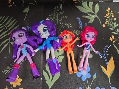 MLP My Little Pony Equestria Girls Dolls Lot Of 4 Large And Small Dolls