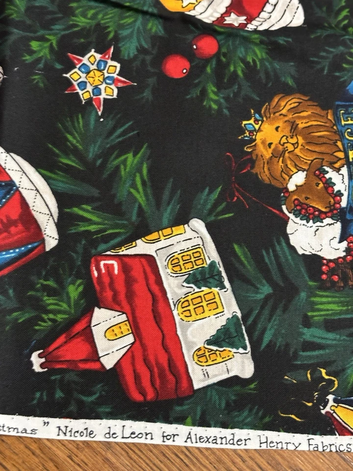 Alexander Henry Nicole de Leon We Need A Little Christmas Cotton Fabric 44x95 In - Image 4 of 4