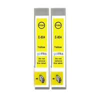 2 Gelb Tintenpatronen Ersetzen Epson Stylus T0804 Non-Oem / Kompatibel
