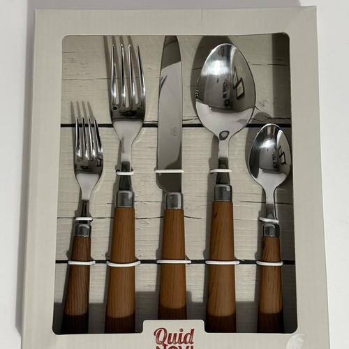 Quid Novi Flatware Corsica Series / MCM Brown 5-Piece Stainless Steel Silverware - Afbeelding 2 van 7