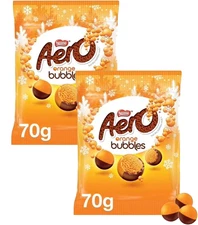 Nestle Aero chocolate MINI Orange Bubbles Mini bags 2 x 70g FREE SHIPPING