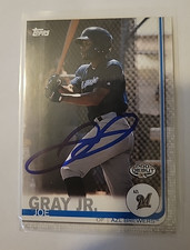 Joe Gray Jr 2019 Pro Debut Signed Baseball Card Milwaukee Brewers #140