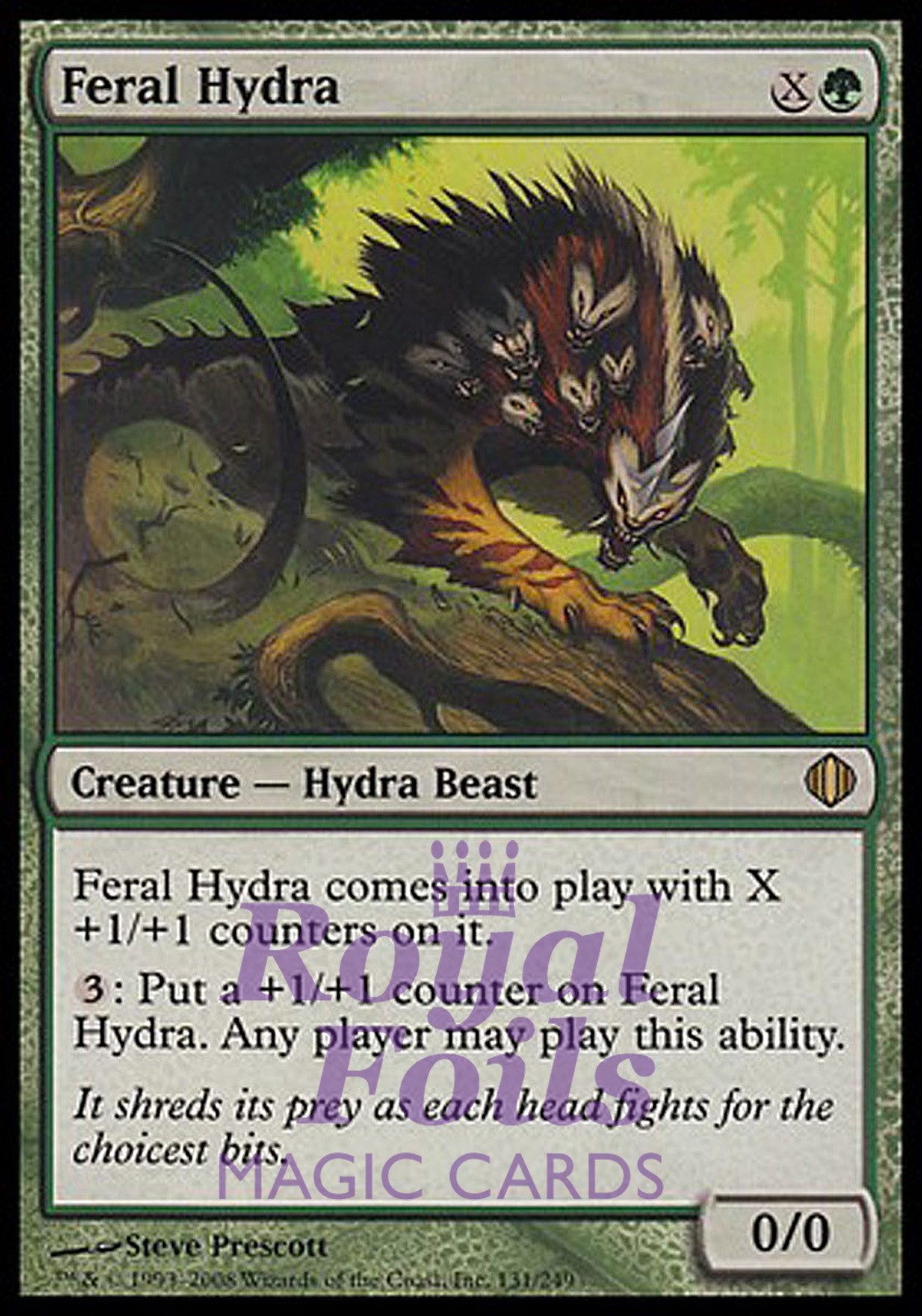 Feral Hydra 1x FOIL ALA MTG Shards of Alara Rare MINT green