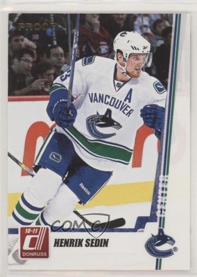2010-11 Donruss Press Proofs 54/100 Henrik Sedin #16 HOF 0a6