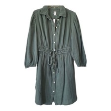 GAP Gauze Shirtdress Green S NEW NWT