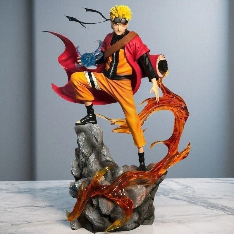 Action Figure 25cm Naruto o Sasuke PVC Anime Collezione Display con Base 2025 - Immagine 2 di 4
