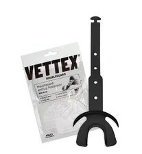 Vettex Adult Double Mouthguard w/ Lip Guard Football Safe for Braces Black– NEW
