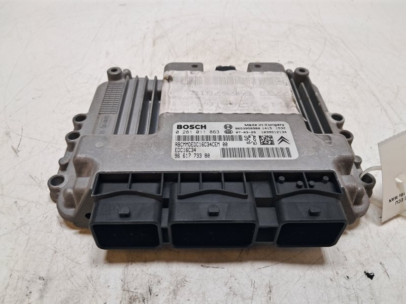 0281011863 centralina motore PEUGEOT 307 T6 1.6DIESEL KW66 brufpK8194-334649