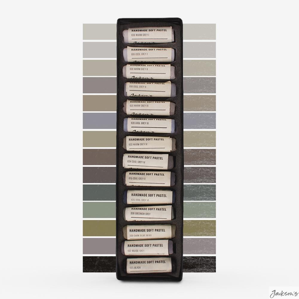 Jackson's : Handmade Soft Pastel : 14 Colours : Set 10 : Smooth, Buttery Text...