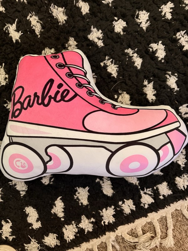 Barbie Skate Shaped Pillow. Pink.