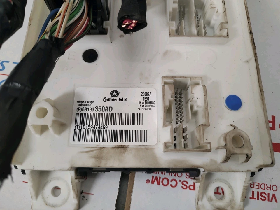 Dodge Durango Jeep Grand Cherokee BCM 2014 módulo controlador de carrocería 68193350AD 4n Foto 2 de 4