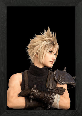 Cloud Strife - Final Fantasy VII Gerahmtes Wandbild Poster Leinwanddruck Bild