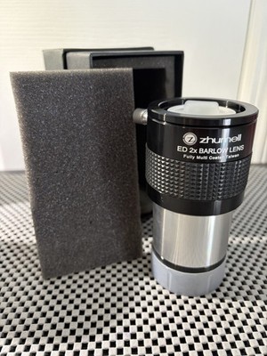 High Quality Zhumell 2 ED 2X Barlow Lens Full Multi-coated f/Astronomical Tele