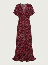 Zara Floral Print Midi Dress Woman's Size S
