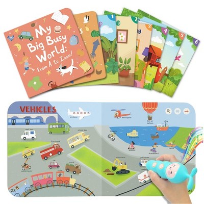 QuTZ Talking Pen Book Set, Learn to Read Sound Books, Learning Toys with 8 Ta...