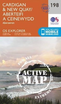 Cardigan and New Quay, Aberaeron (Map) OS Explorer Active Map (US IMPORT)