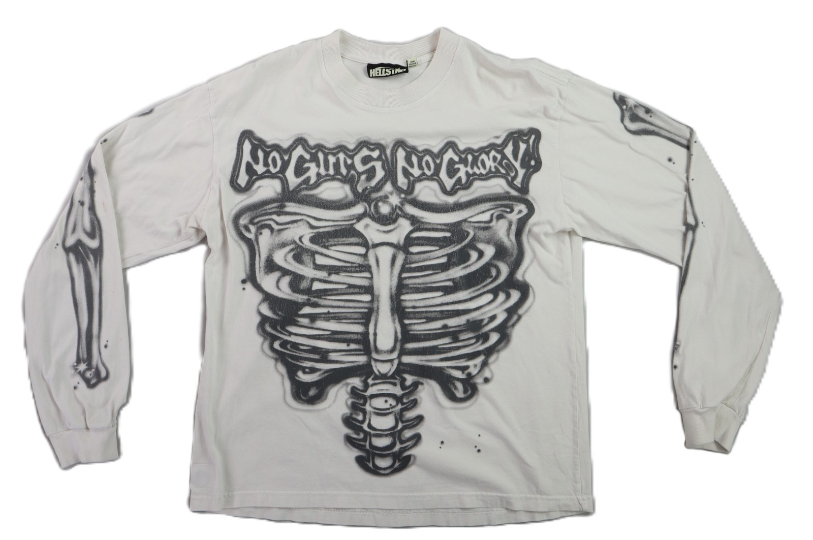 AUTHENTIC HELLSTAR Medium White Airbrushed Bones … - image 1