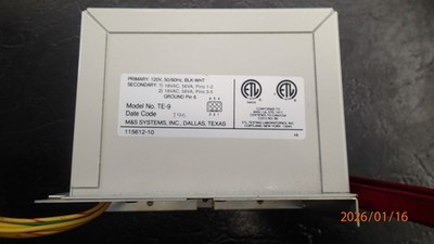 M&S Linear TE9 Power Transformer Pre owned but in working condition