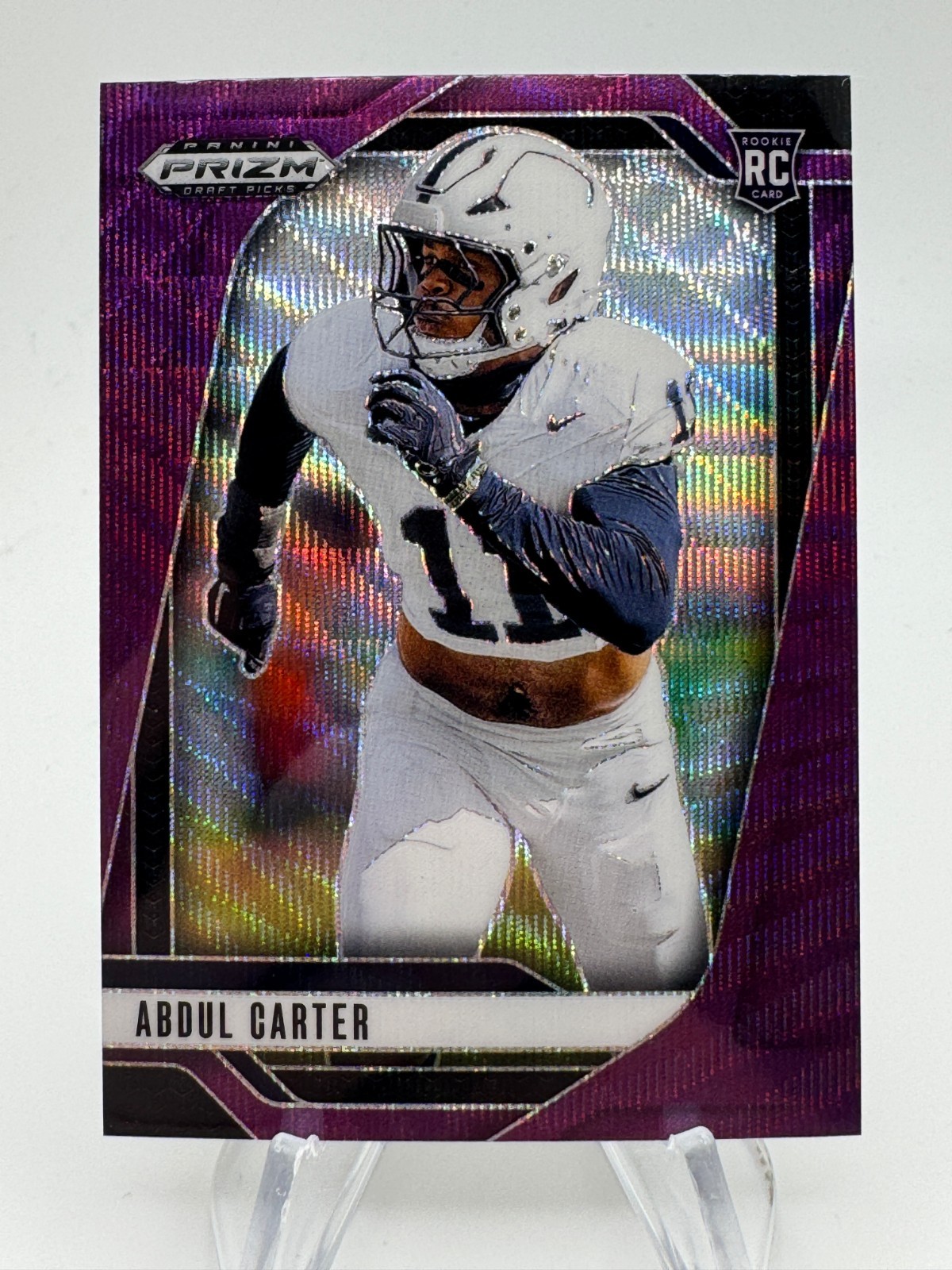 2025 Prizm Draft Picks ABDUL CARTER Rookie Purple Wave Prizm #102