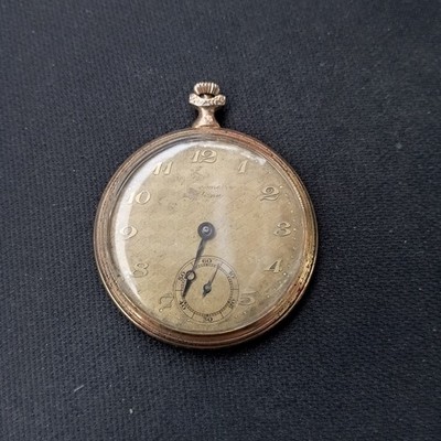 Breguet Spiral movement pocket watch gold plated 1920 not working