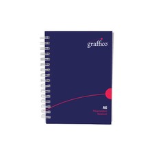 Image of Graffico Polypropylene Wirebound Notebook 140 Pages A6 EN08826