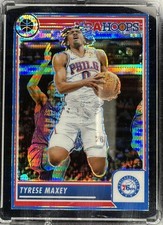 Tyrese Maxey 2023-24 NBA Hoops  Premium Stock--Black Pulsar Prizm –-1/1 Grail 