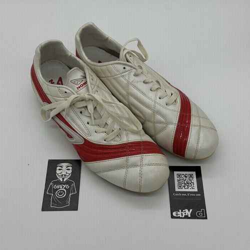 Vintage Nomis Spark FG Red White Mens US 12 UK 11.5 EUR 46.7 Football Boots - Picture 1 of 7