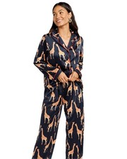 Chelsea Peers Pyjama Set Long Sleeve Womens Satin Nightwear CW9004RGRA20
