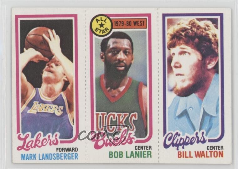1980-81 Topps Mark Landsberger Bob Lanier Bill Walton Rookie RC HOF 0d08