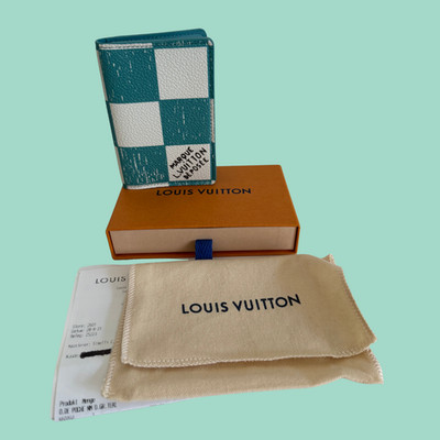 Louis Vuitton Pocket Organizer N60494   Damier Teal   neu   Limited Edition