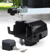 Anti-Theft Trailer Hitch Lock, Heavy-Duty Steel Lock Fits 2 5/16, Red 