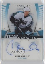 2006-07 Upper Deck Trilogy Ice Scripts Milan Michalek #IS-MM Auto 1r5