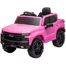Ages 3-8 12V Licensed Chevrolet Silverado Ride on Truck Remote Bluetooth LED