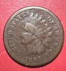 1864L US Indian Head Cent! Pointed Bust! Good Details! Old US Coin!