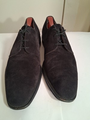  men GIVENCHY PARIS 42   9 USA BLACK DERBY OXFORDS Suede Mens Hand Made In ITALY