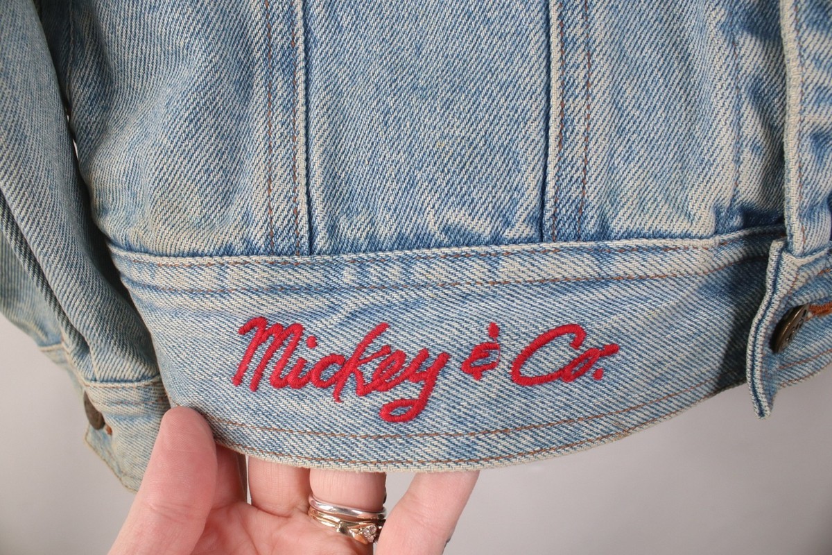 ミッキー Vintage 90s Disney Womens Medium Faded Striped Mickey Mouse